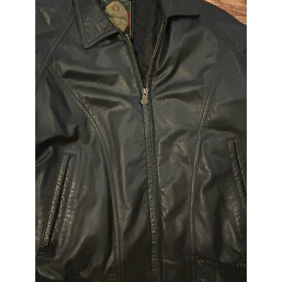 Rare! Vintage Members Only Black Leather Bomber Jacket Sz L - Picture 8 of 15